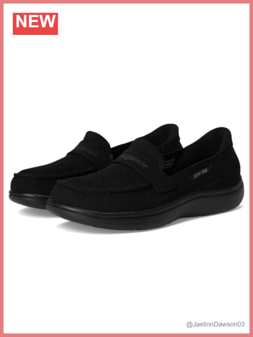 Skechers Slip-On Loafer Knit Upper Heel Pillow Comfort Walking Shoes